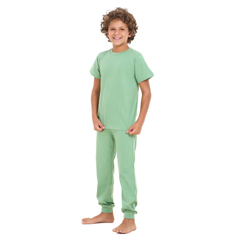 Boys summer pajama set Apple Green t-shirt + Pants
